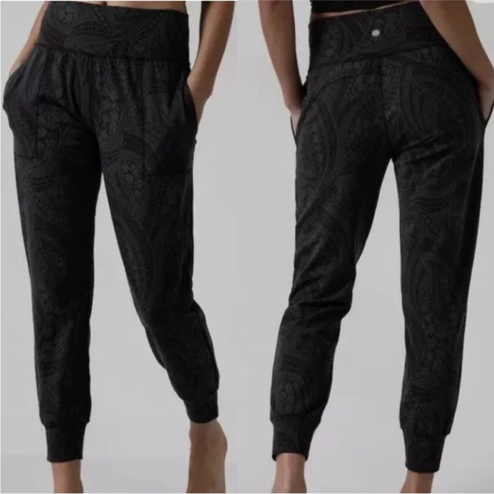 Athleta Salutation Textured  Jogger Pants Navy S P